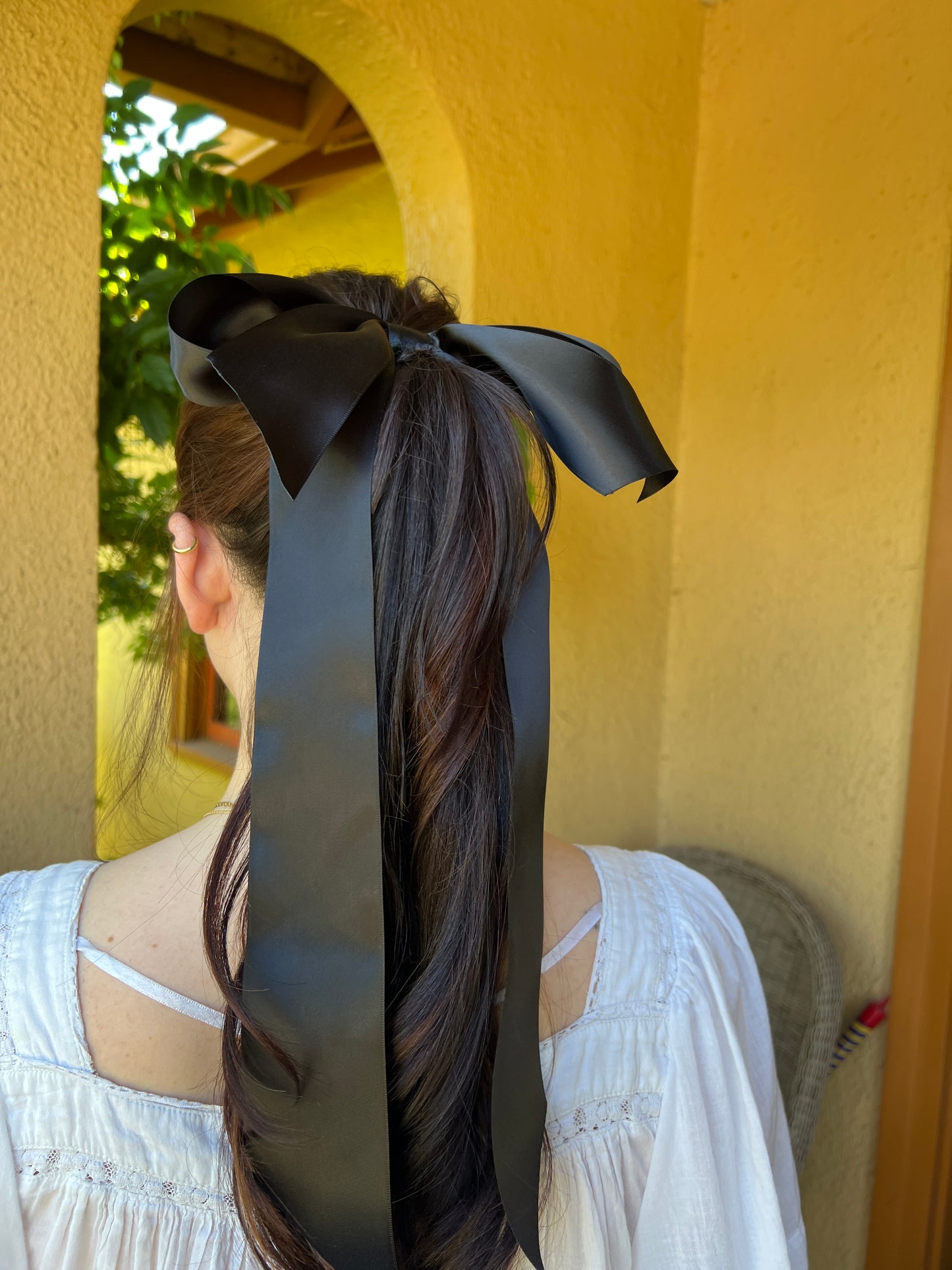Classic Long Ribbon Bow Hair Clip