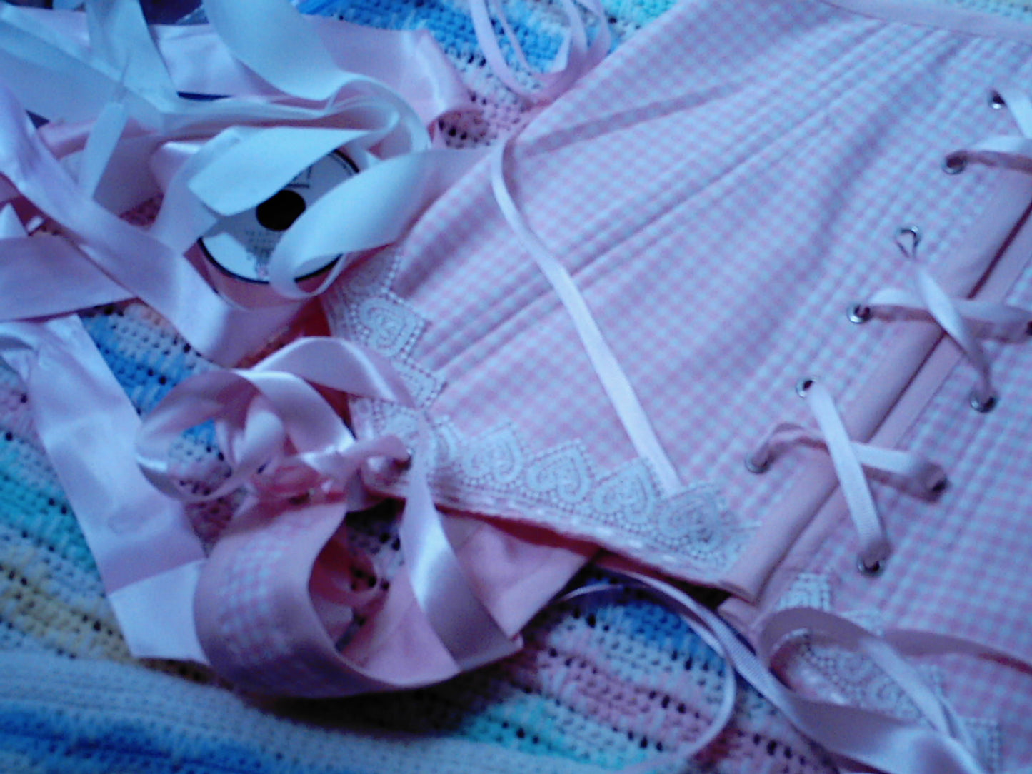1 of a kind pink corset top