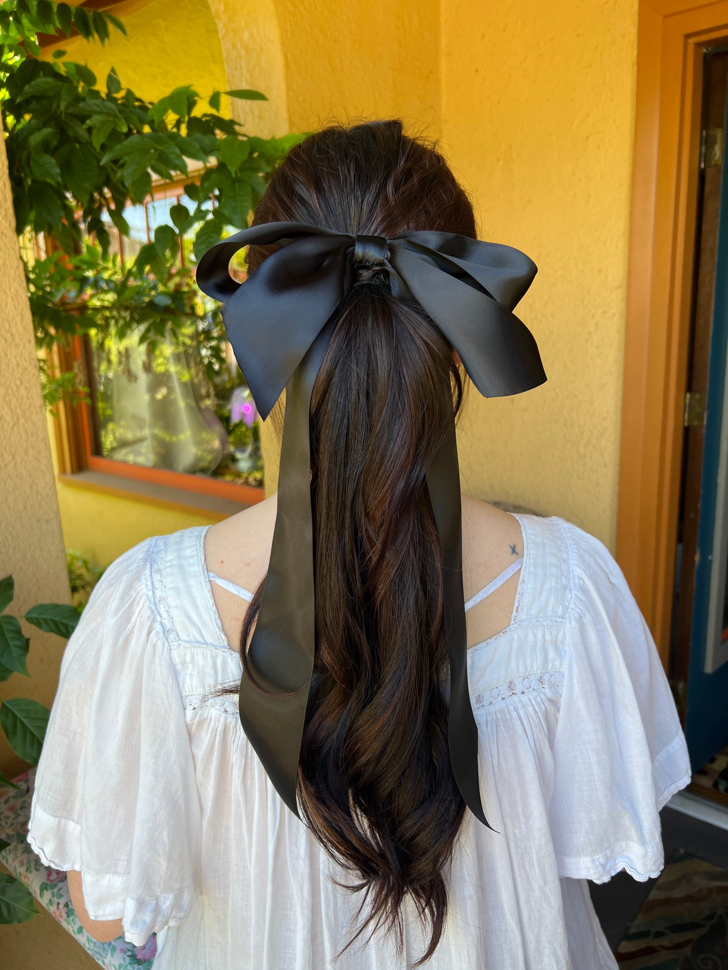 Classic Long Ribbon Bow Hair Clip