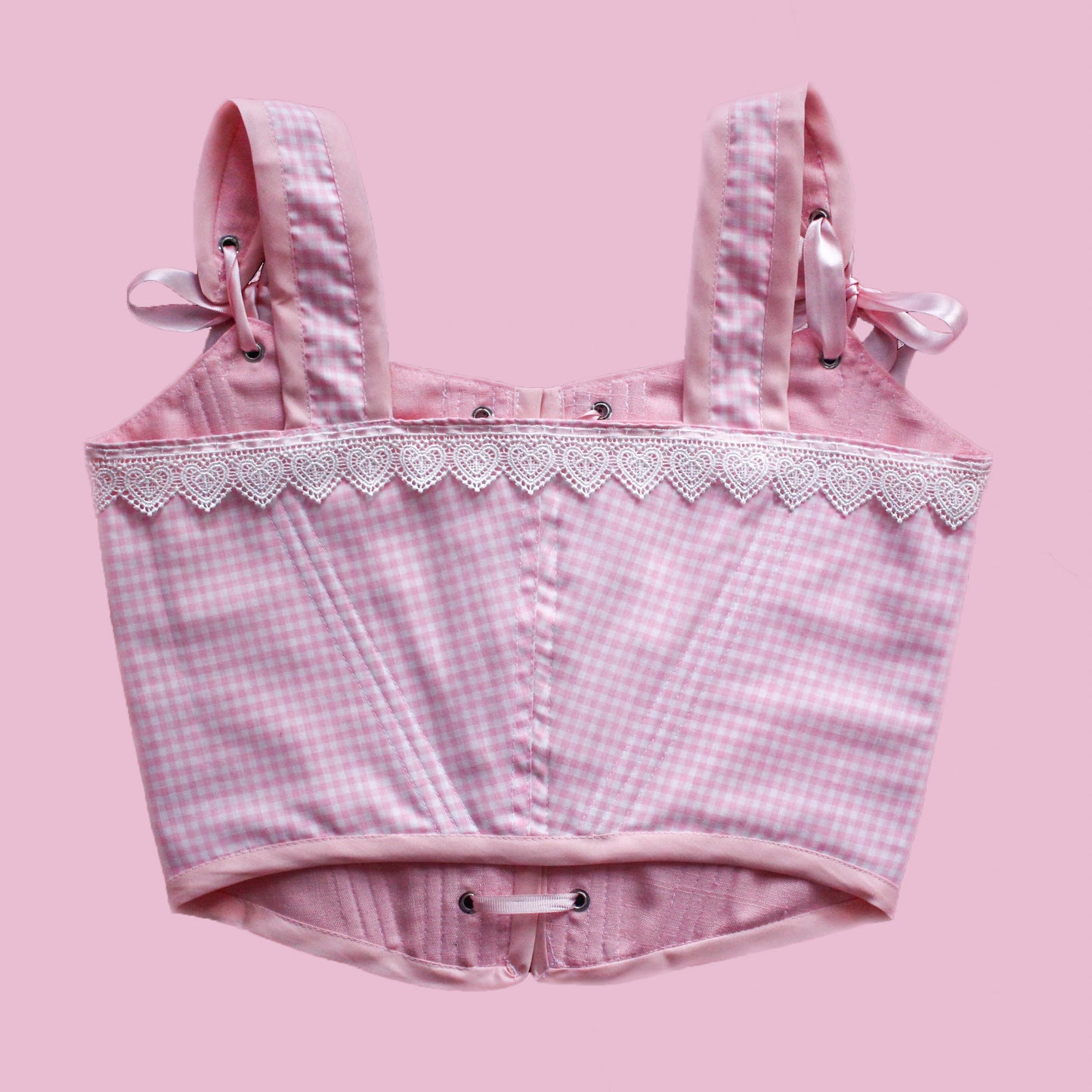 1 of a kind pink corset top